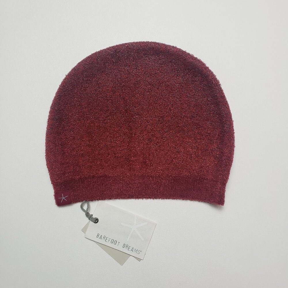 Barefoot Dreams CozyChic Lite Confetti Beanie Crimson/Rosewood One Sz Soft Knit - Picture 3 of 16
